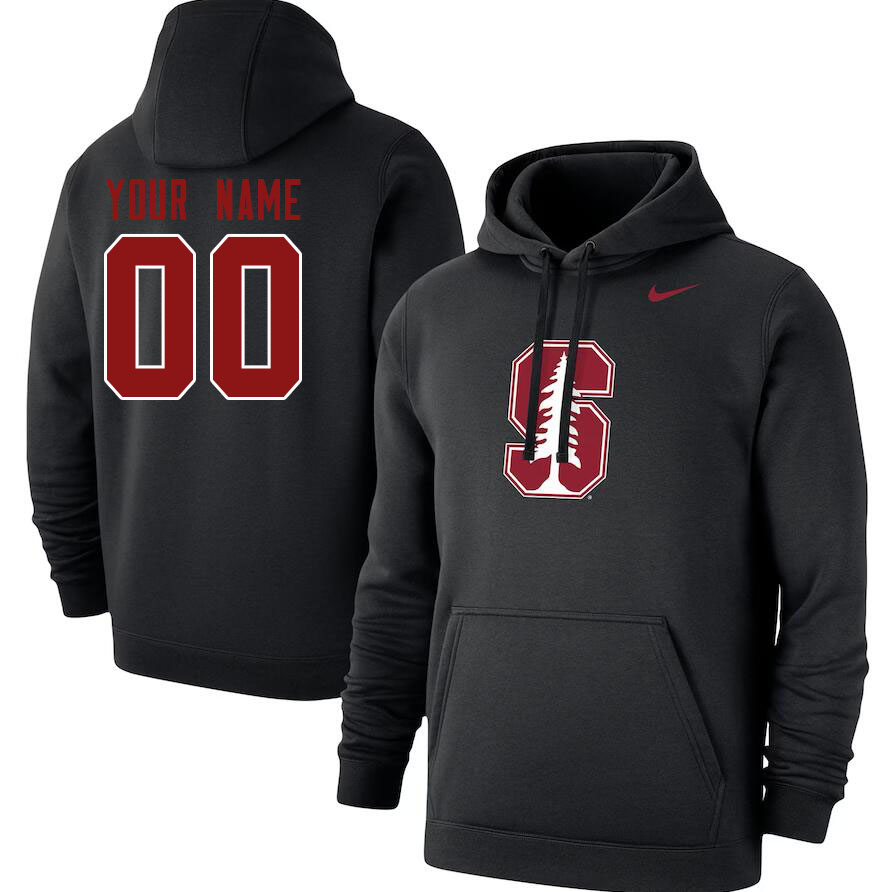 Custom Stanford Cardinal Name And Number College Hoodie-Black - Click Image to Close